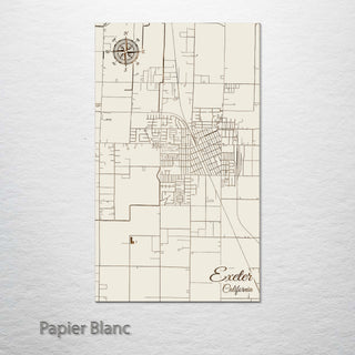 Exeter, California Street Map