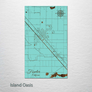 Fowler, California Street Map