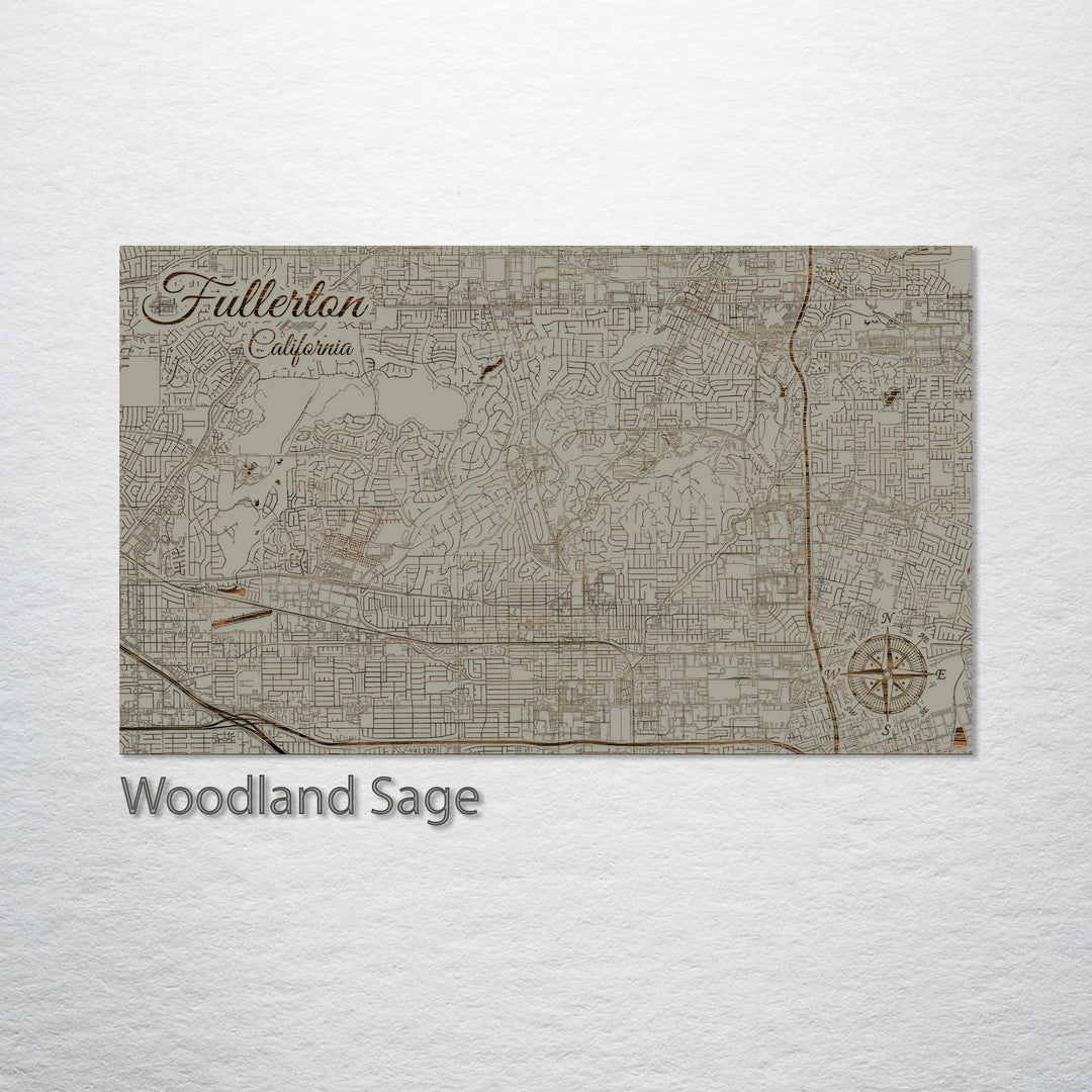 Fullerton, California Street Map