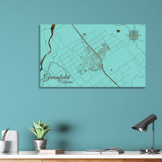 Greenfield, California Street Map