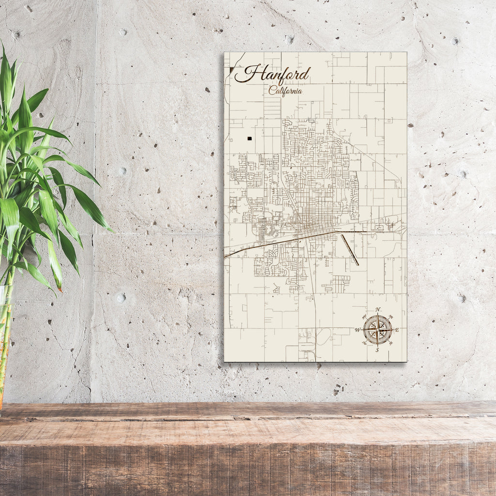 Hanford, California Street Map – Fire & Pine