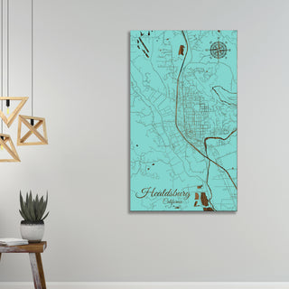 Healdsburg, California Street Map