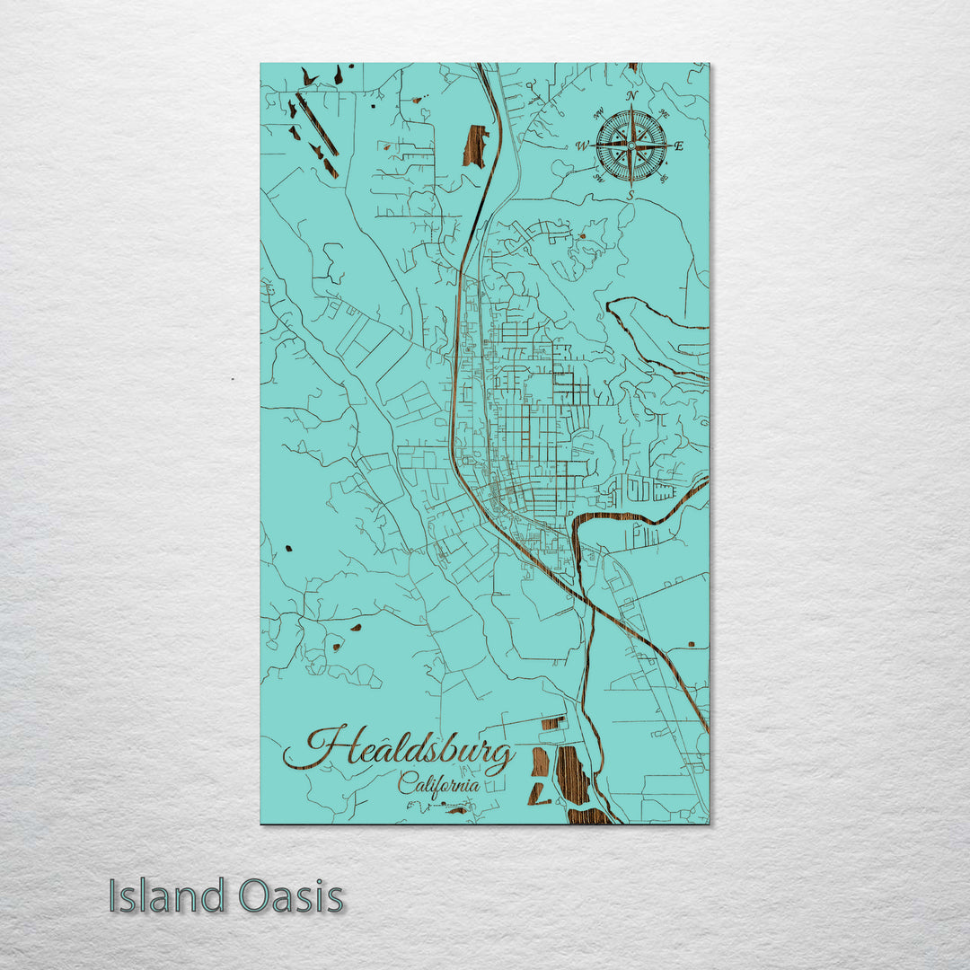 Healdsburg, California Street Map