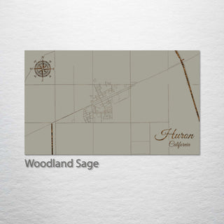 Huron, California Street Map