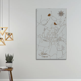 Ione, California Street Map
