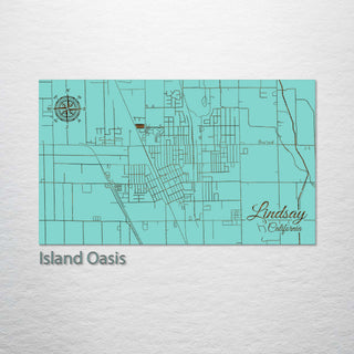 Lindsay, California Street Map