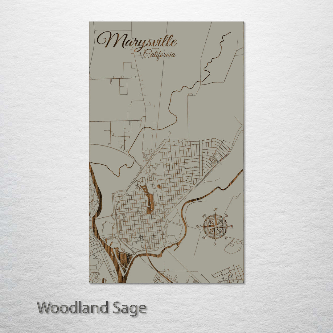 Marysville, California Street Map