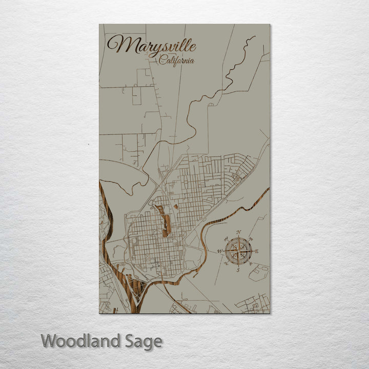 Marysville, California Street Map