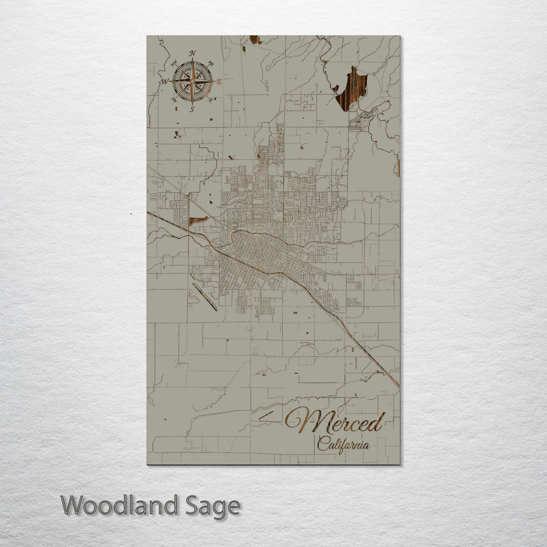 Merced, California Street Map