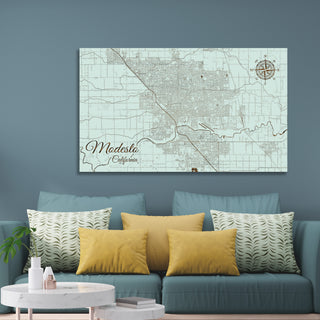 Modesto, California Street Map