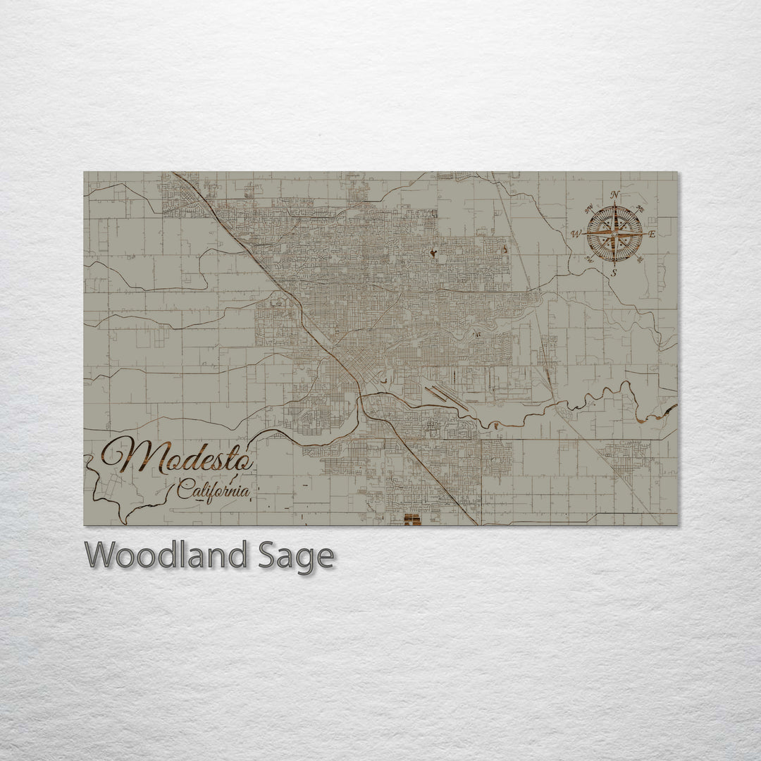 Modesto, California Street Map