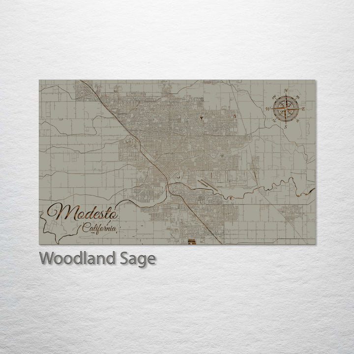 Modesto, California Street Map