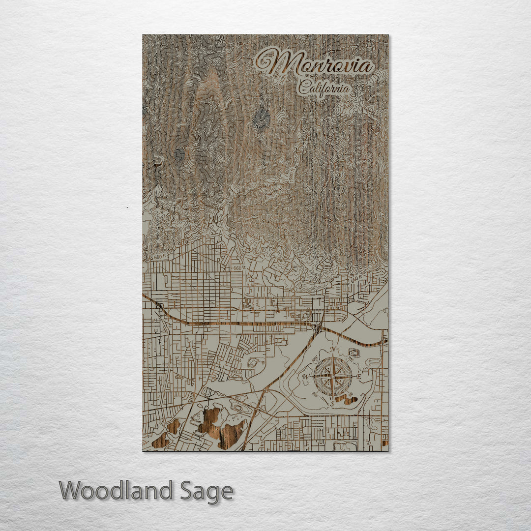 Monrovia, California Street Map