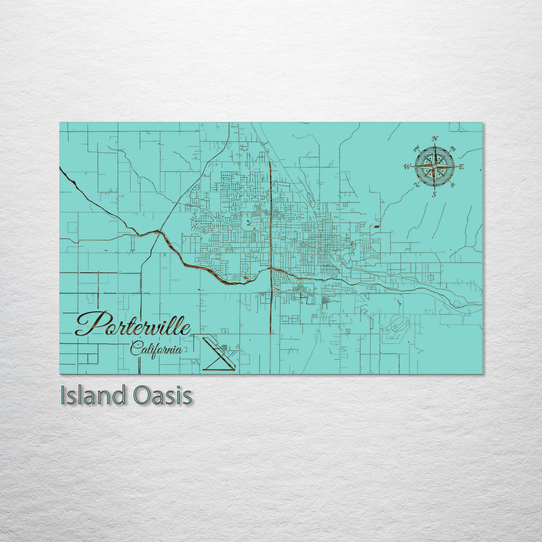 Porterville, California Street Map