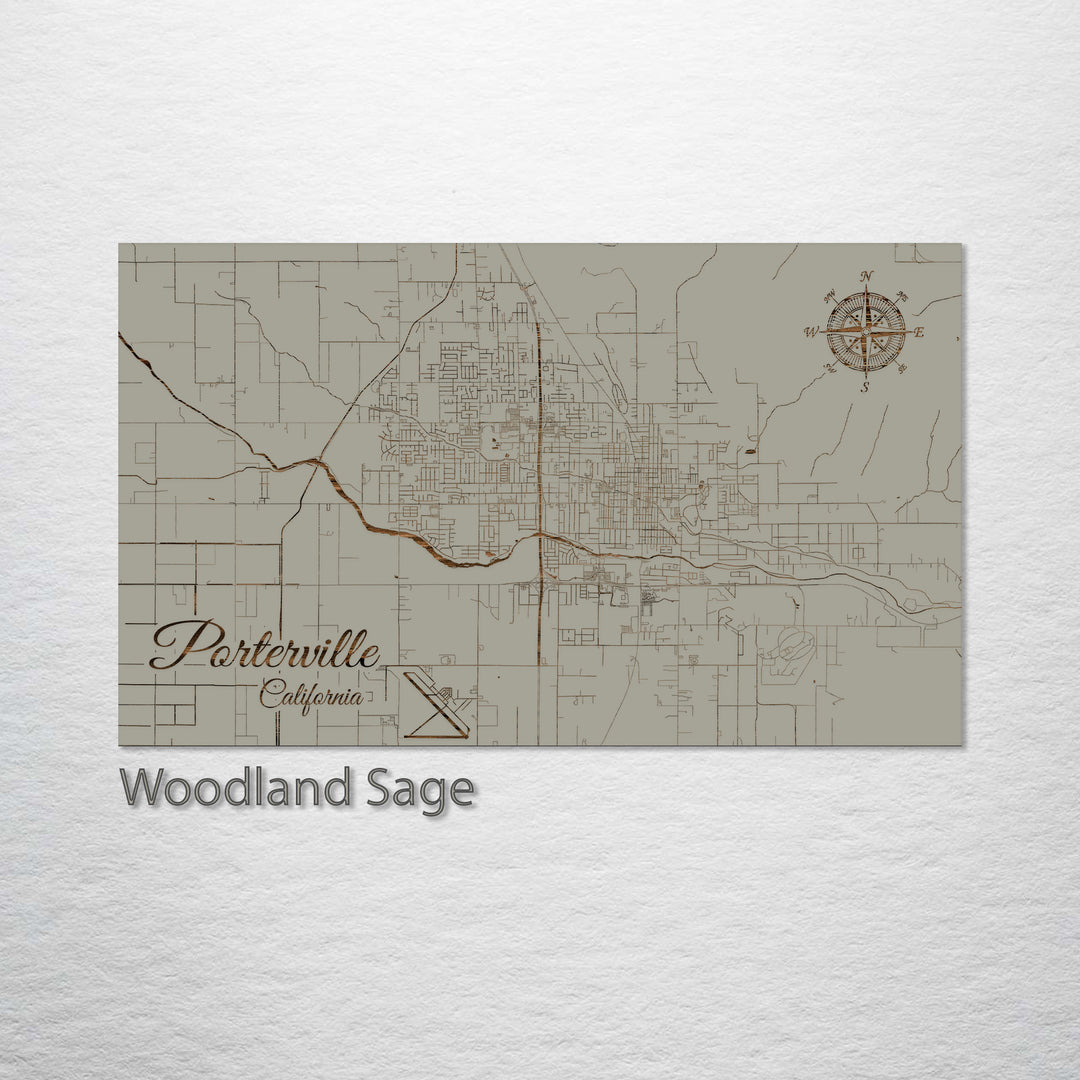 Porterville, California Street Map