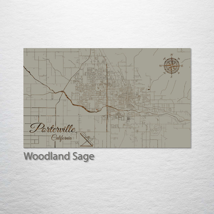 Porterville, California Street Map