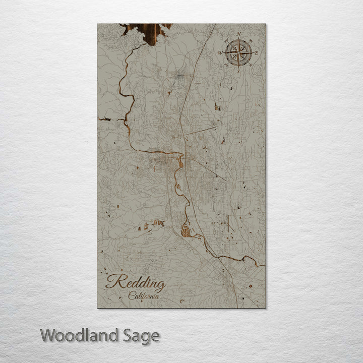 Redding, California Street Map