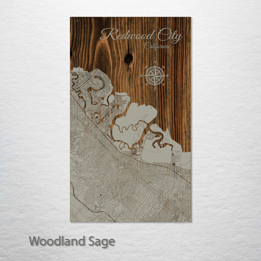 Redwood City, California Street Map