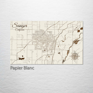 Sanger, California Street Map