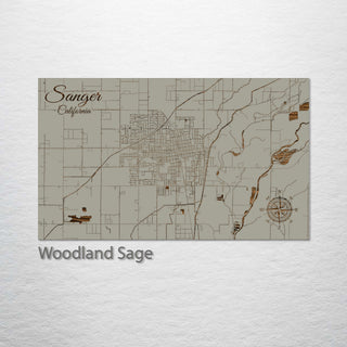 Sanger, California Street Map