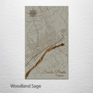 Santa Paula, California Street Map