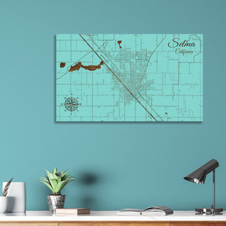 Selma, California Street Map