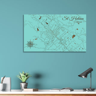 St. Helena, California Street Map