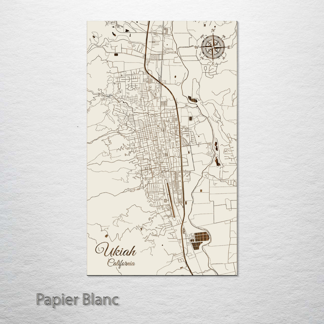 Ukiah, California Street Map