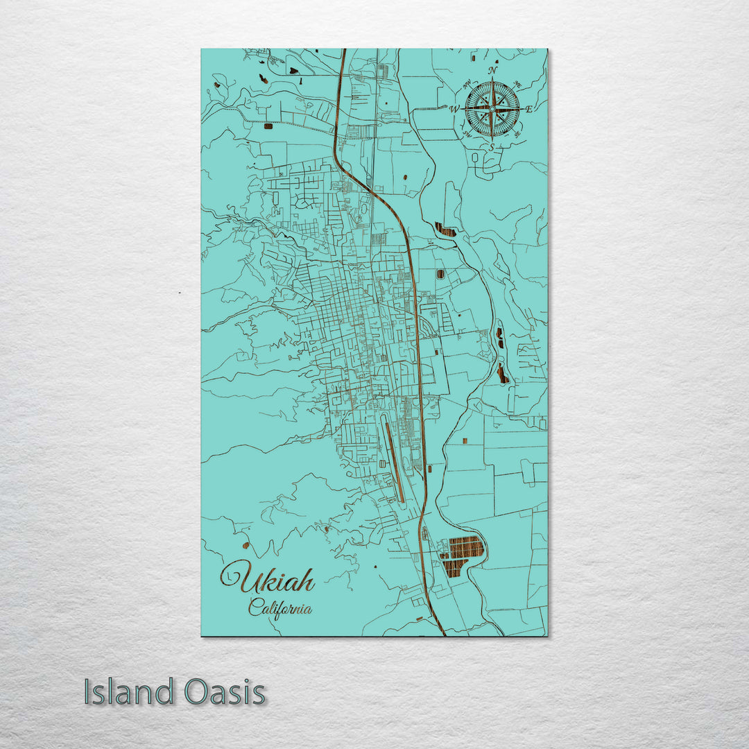Ukiah, California Street Map