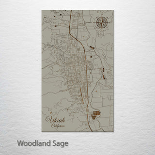 Ukiah, California Street Map