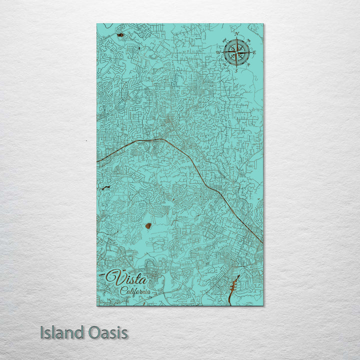 Vista, California Street Map