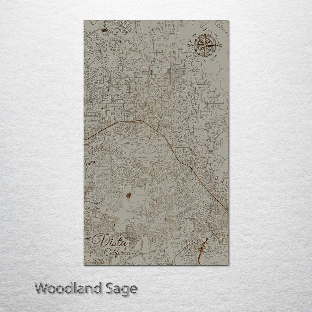 Vista, California Street Map