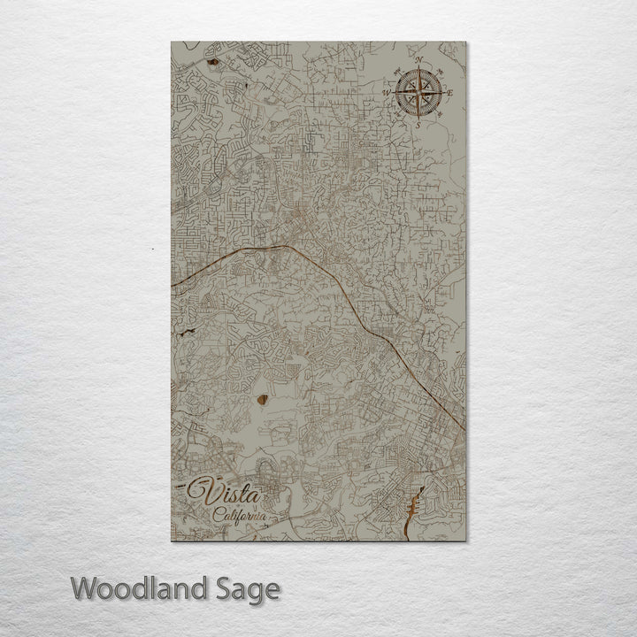 Vista, California Street Map