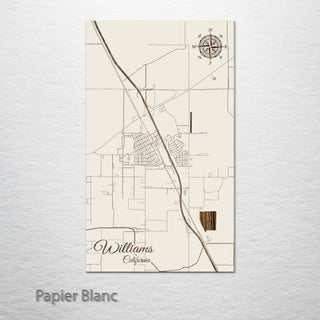 Williams, California Street Map