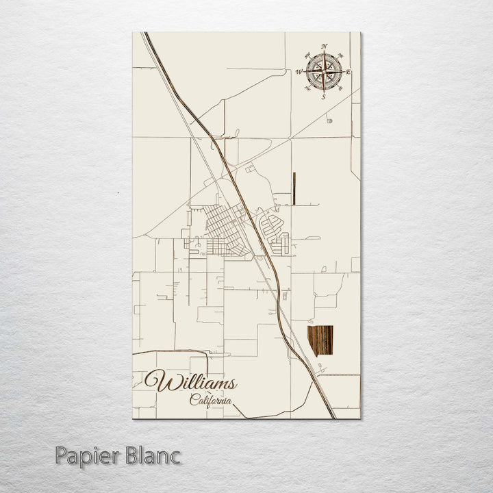 Williams, California Street Map