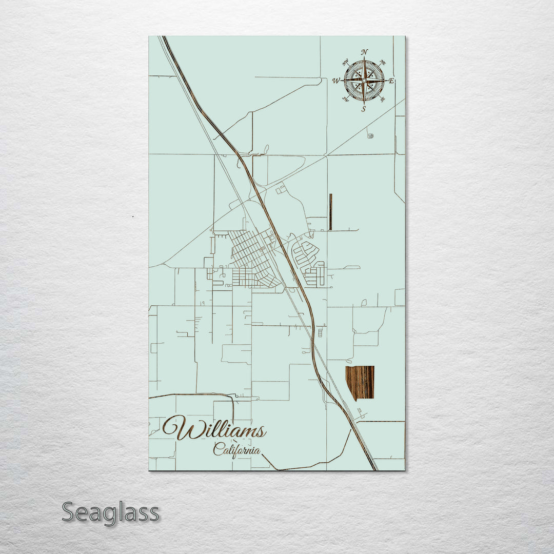 Williams, California Street Map