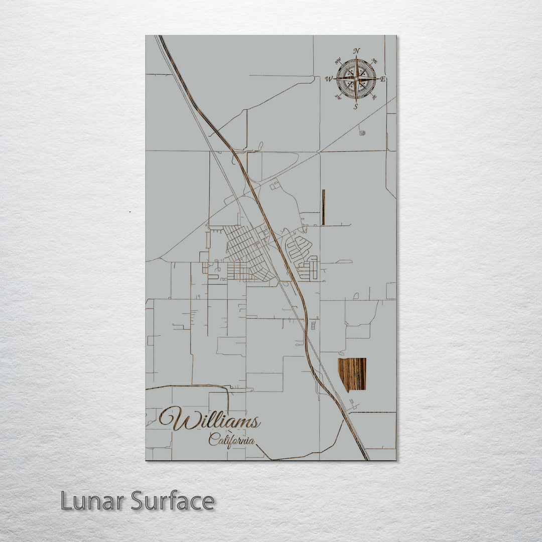 Williams, California Street Map