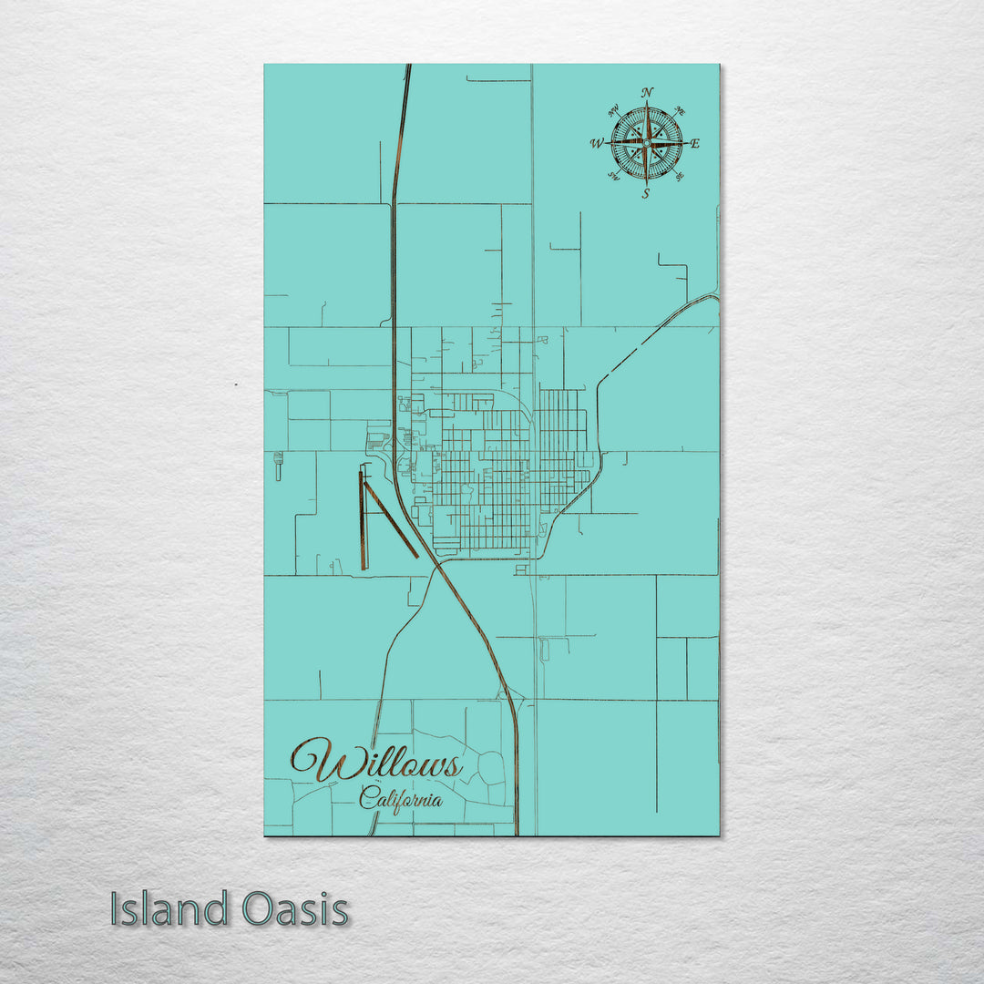 Willows, California Street Map