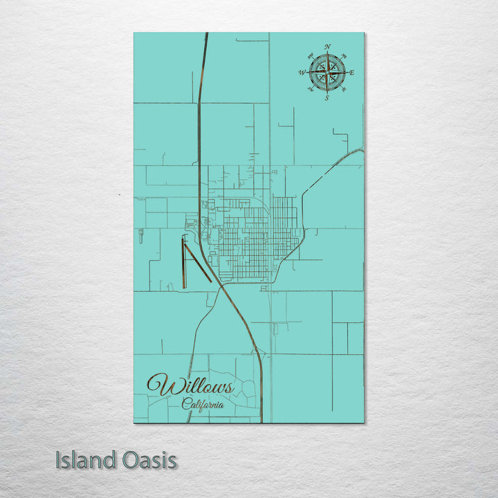 Willows, California Street Map