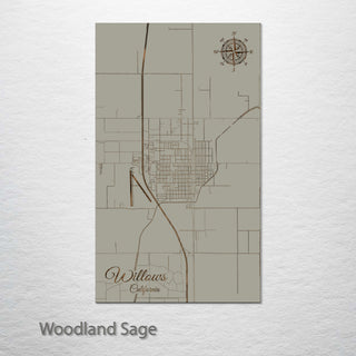 Willows, California Street Map