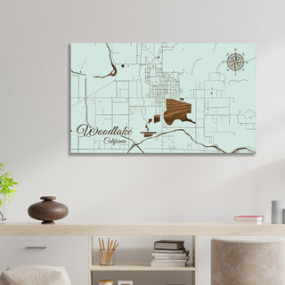 Woodlake, California Street Map