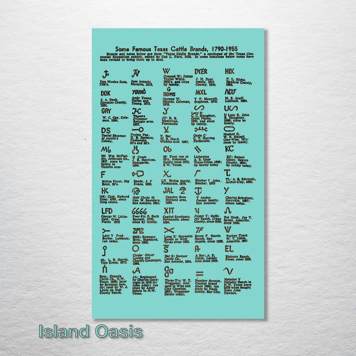 Texas Cattle Brands - Fire & Pine