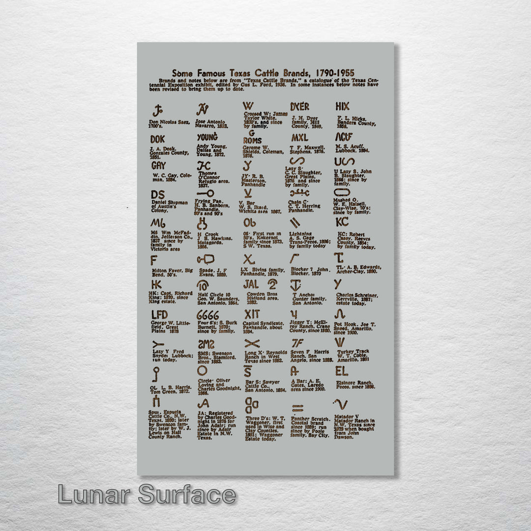 Texas Cattle Brands - Fire & Pine