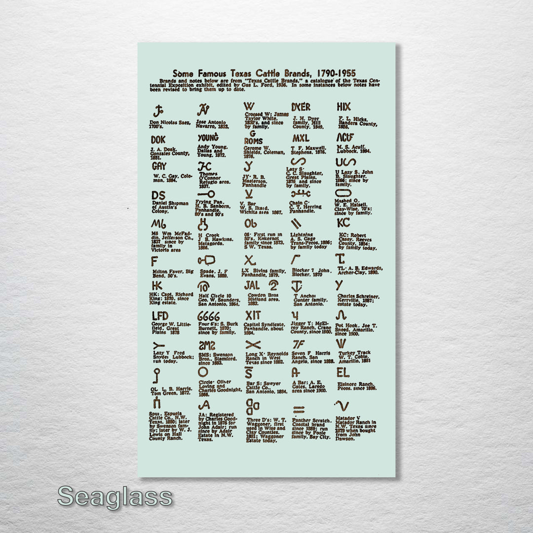 Texas Cattle Brands - Fire & Pine