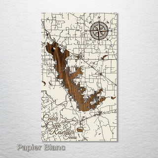 Cedar Creek Reservoir, Texas Street Map