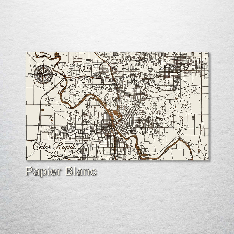 Cedar Rapids, Iowa Street Map - Fire & Pine