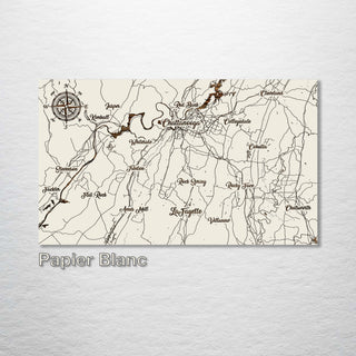 Chattanooga, Tennessee Whimsical Map - Fire & Pine