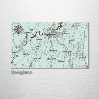 Chattanooga, Tennessee Whimsical Map - Fire & Pine
