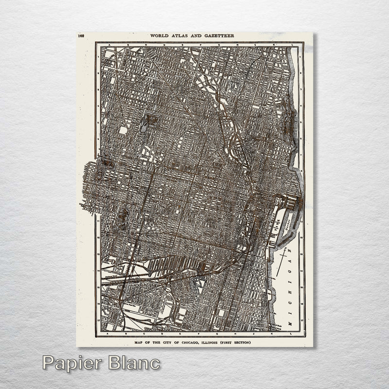 Chicago, Illinois Map - 1910