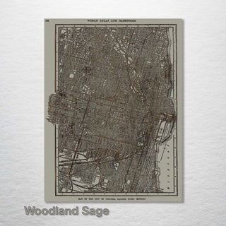 Chicago, Illinois Map - 1910 - Fire & Pine